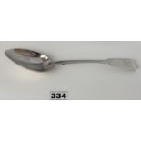 1 silver serving spoon, w: 2.4 ozt