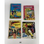 4 x comics – 2 Double Double 1960’s, 1 Alan Class Uncanny Tales 1970 and 1 Giant Superman comic. All