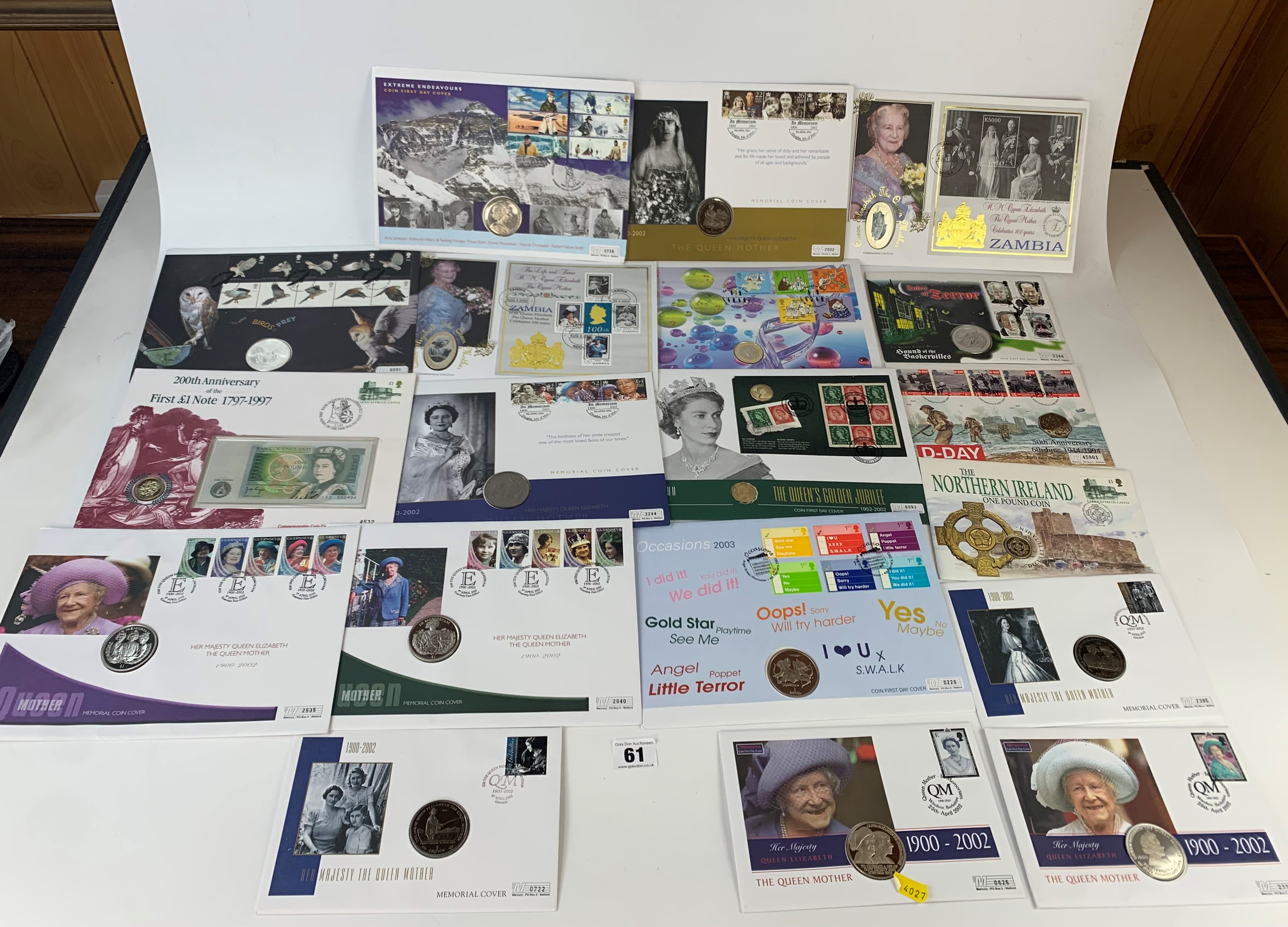 18 assorted Coin First Day Covers