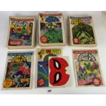 73 x Spider-Man and Hulk Weekly comics (Marvel UK), near full run of nos. 376 – 449 (missing no.