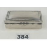 Silver snuff box (1843) 3.5” x 2”, w: 2.2 ozt