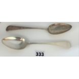 2 silver serving spoons, total w: 4.5 ozt