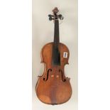Violin marked Antonius Stradivarius, 14.5” back (one piece)