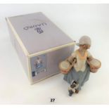 Lladro boxed girl with buckets ‘Step Aside’ no. 12254. Good condition