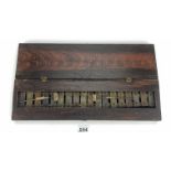 Antique wooden xylophone 17” long in wooden box
