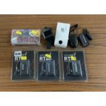 3 boxed RT40 clip digital tuners, 1 unboxed RT40 tuner (clip damaged), 1 Musedo auto tuner, personal
