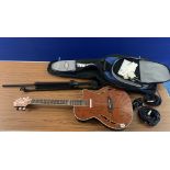Crafter SABUB electric guitar with stand and leads in soft Original Gig Bag
