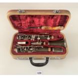 Clarinet marked ‘F. Buisson, Sole Distributor, Dallas, London, Foreign’ in hard case