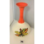 Lorna Bailey vase, Seasons orange neck, no. 78/250. 8” high