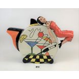 Lorna Bailey teapot ‘Art Deco Lady’, no. 250/350. 8.5” high