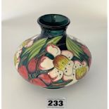 Moorcroft flower vase 4.5” high – flower design signed by E. Bossons 2003