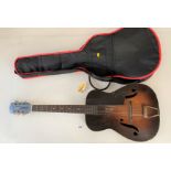 Columbian Minor old acoustic guitar in soft case