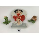 Wade ‘Betty Boop’ Special Edition plaque 9”high with 2 small green imps 3” high