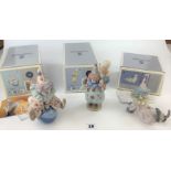 3 x Lladro boxed Pierrot clowns ‘Having a Ball’ no. 05813, ‘Tired Friend’ no. 05812 and ‘Littlest