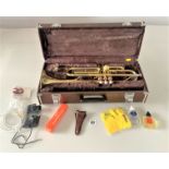 Yamaha YTR2320E trumpet in case