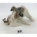 Lladro figure – dog with butterfly. Signed by artist 30/5/80. Good condition