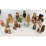 Quantity of assorted Russian stacking dolls