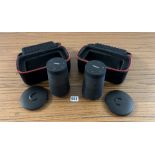 2 Bose Bluetooth speakers in soft cases