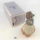 Lladro boxed girl with puppy ‘Tenderness’ no. 12094. Good condition