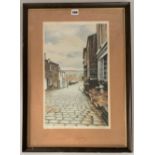 Signed Ltd Ed print ‘Haworth, The Copper Kettle’, no. 244/600, signed by S.A. Hirst. Image 11.5” x