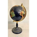 World globe with gemstones 25” high