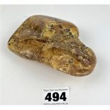 Amber rock 5.5” long, w: 225 gms