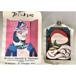 2 Picasso posters – Sotherby’s 1989 ‘Le Miroir’ (21.5” x 29.5”) and Scuola Grande S. Teodoro,