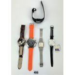 5 assorted watches – Tissot, Sekonda, Henley, Dufonte and Casio