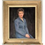 Oil on canvas, portrait of Florence Louise Drake Brockman by A.S. Gourley 1947. Image 23.5” x 28.5”,