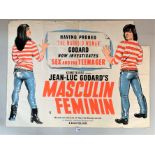 Quad Film Poster ‘Masculin Feminin’ 40” x 30”