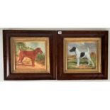 Pair of oils on canvases, each of a terrier dog, unsigned, but by Brian Priest. Images 11.5” x 10.
