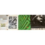 4 posters – “William Roberts R.A., Maclean Gallery’ 11.5” x 16”, ‘Miles Davis en Concert’ 24” x 34”,