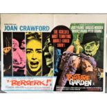 Quad Film Poster ‘Joan Crawford in Berserk/Torture Garden’ 40” x 30”