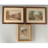 3 watercolours ‘Village Pond’, ‘All Been Fed’ and ‘In Full Bloom’, all signed by J. C. Lund. 2