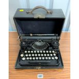 Underwood typewriter in hard case