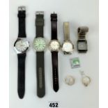 2 dress rings and 5 assorted dress watches – IK, Rado, Orkina, Citizen and Rovano