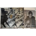 3 posters – 2 x Harold Lloyd black/white posters, 1 with newspaper cutting taped to it 24” x 35”,