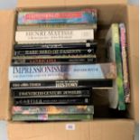 Box of art collector’s books