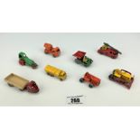 8 loose Matchbox farm and commercial vehicles