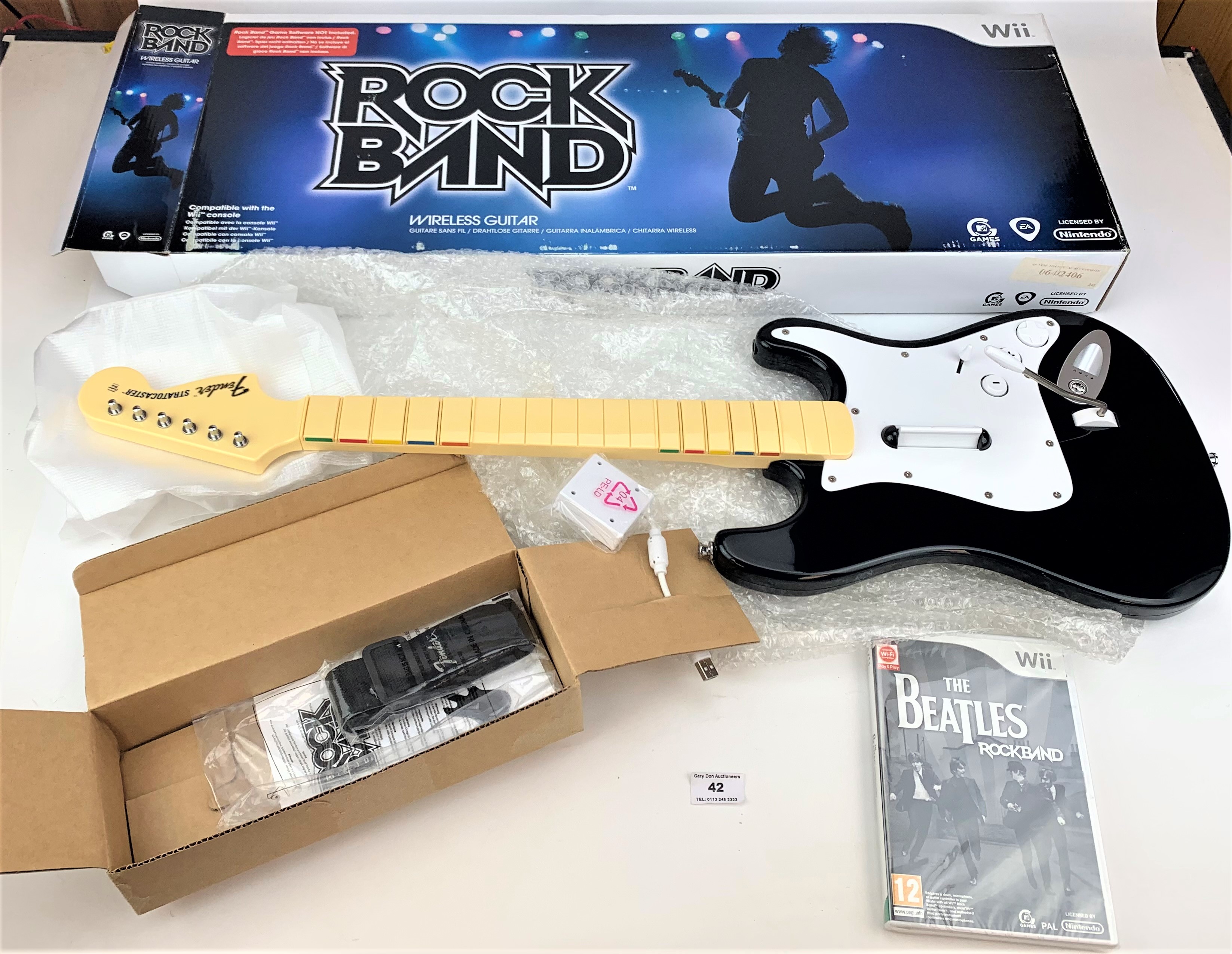 Boxed Nintendo WII Rock Band Wireless Guitar - Image 2 of 3