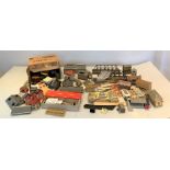 Box of model railway buildings and accessories