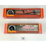 2 boxed Hornby Railways engines – LMS Class 4P loco 4-4-0 compound with smoke and LMS Class 4P 2-6-4