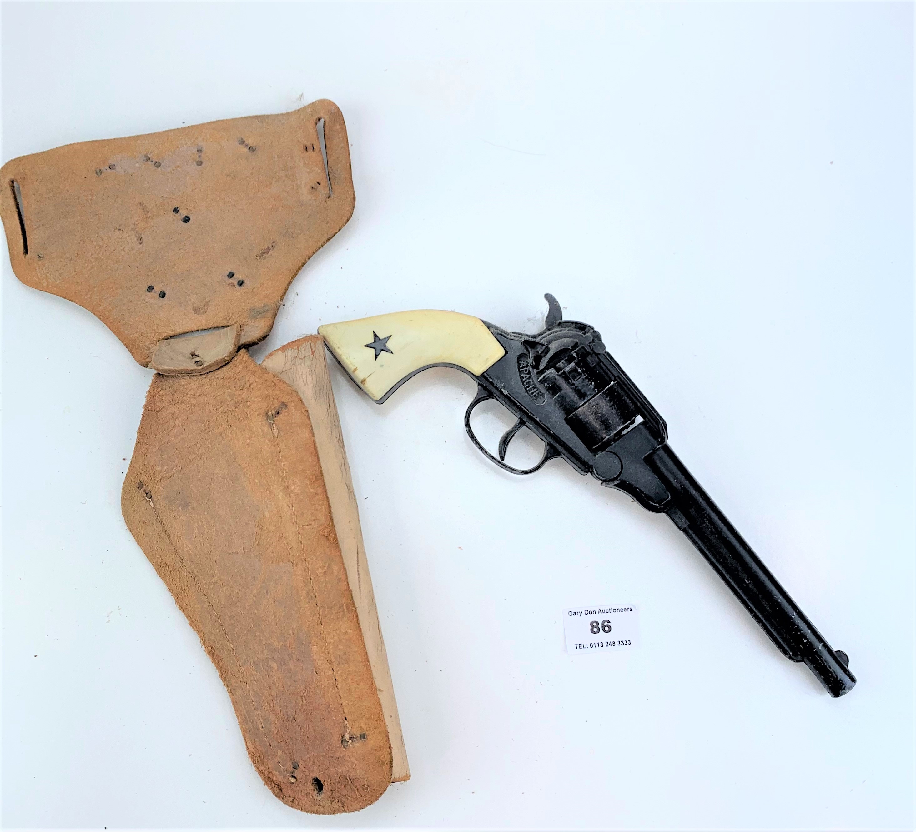 Apache toy cowboy gun, holster and bullets - Image 3 of 3