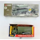 Boxed Corgi Classics Fighting Vehicles British Army truck and boxed Dinky Foden Army Truck
