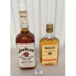 Jim Beam Kentucky Straight Bourbon Whiskey & Bell’s Old Scotch Whisky 35 cl