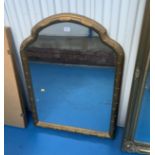 Arch shaped gilt framed mirror, 27”w x 37”h