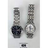 2 metal gents watches – Citizen Eco-Drive, working and Ardour Forever Sincerity Quartz, not working