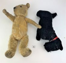 Scottie dog and teddy bear 18” long