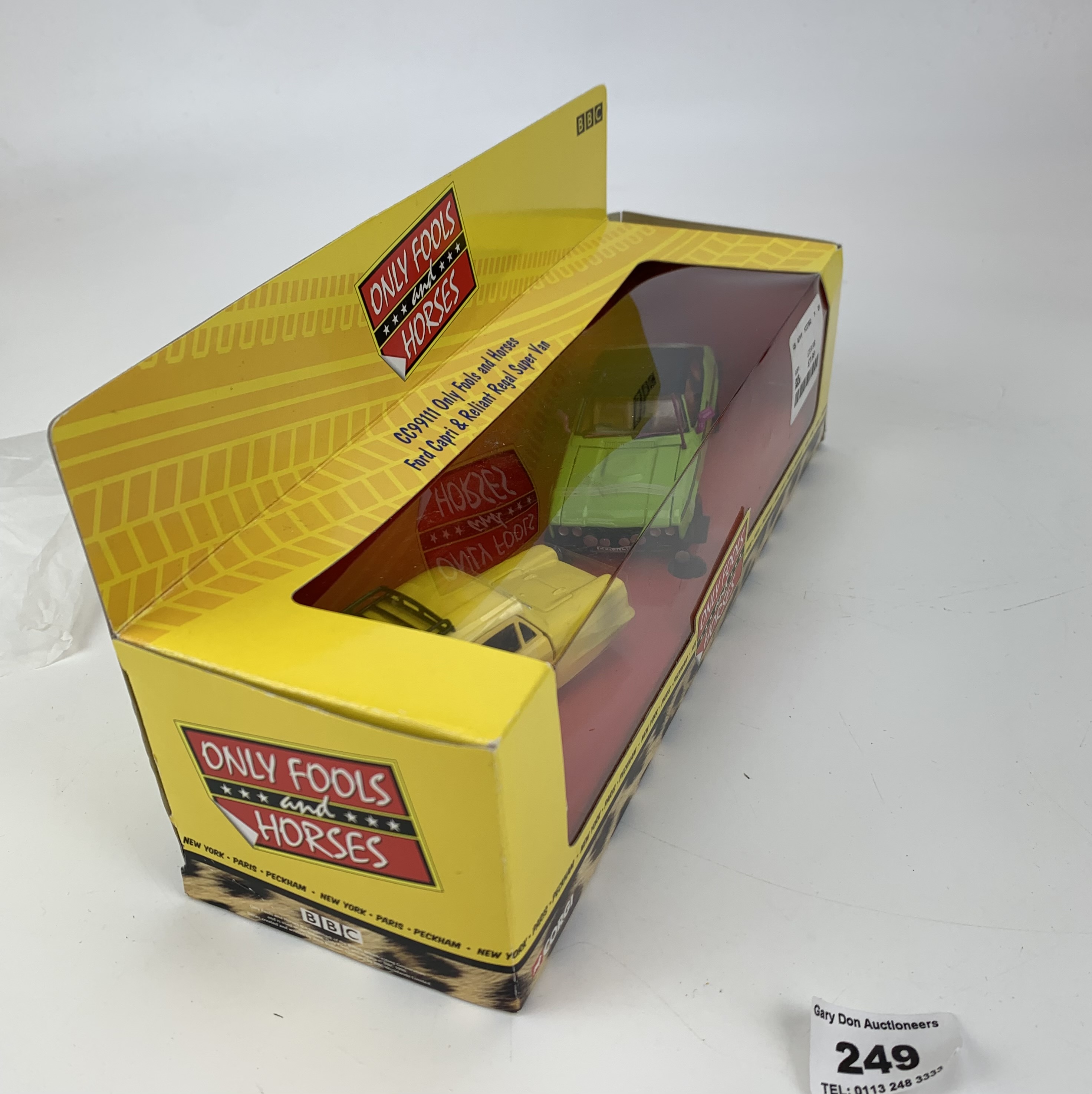 Boxed Corgi Batmobile and boxed Corgi ‘Only Fools & Horses’ Ford Capri & Reliant Regal Super Van - Image 3 of 6