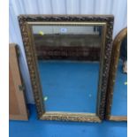 Carved gilt framed mirror, 34.5”w x 22.5”h